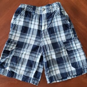 Tough Skins Adjustable Waist Plaid Shorts Boys Size 6
